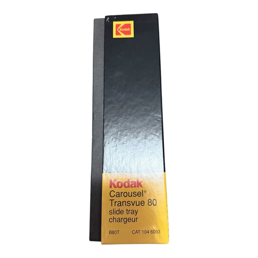 Kodak Carousel Transvue 80 Slide Tray Projector‎ 35mm Storage Box B80T Gray Vtg